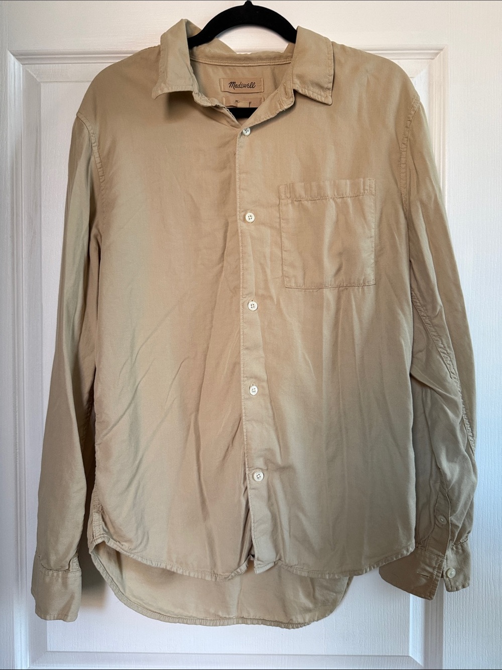 Madewell Tan Button-Front Shirt